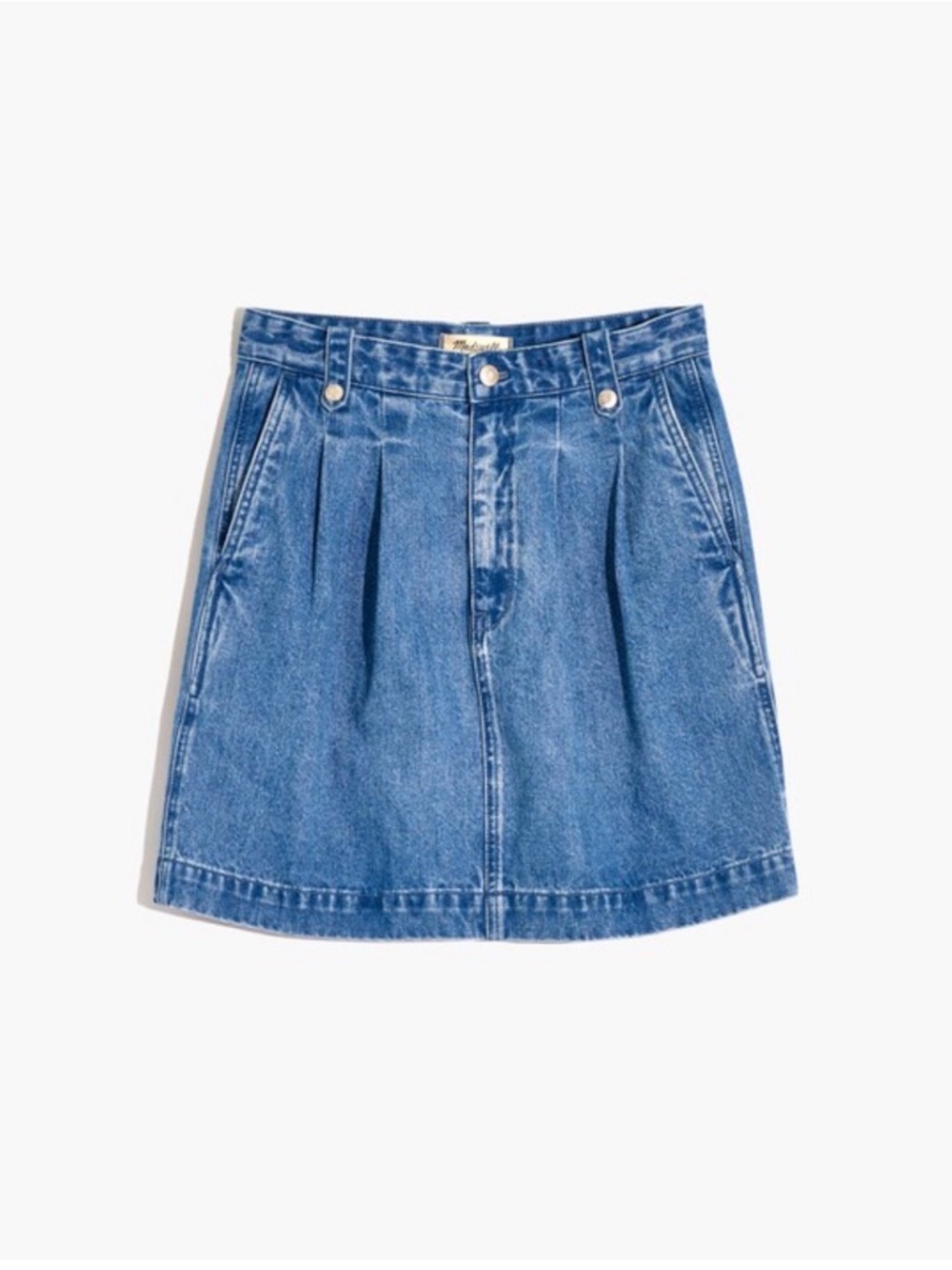 Madewell Women’s Denim Pleated Upton Wash Mini Skirt
